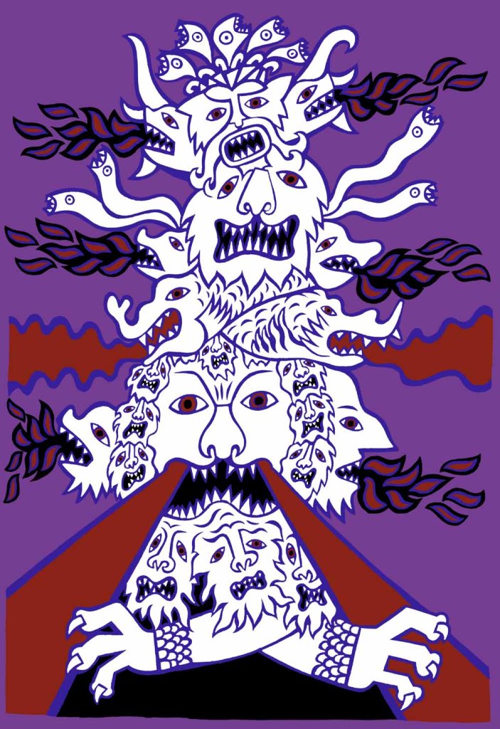 Something bigger than myself. A hand drawn editorial illustration.