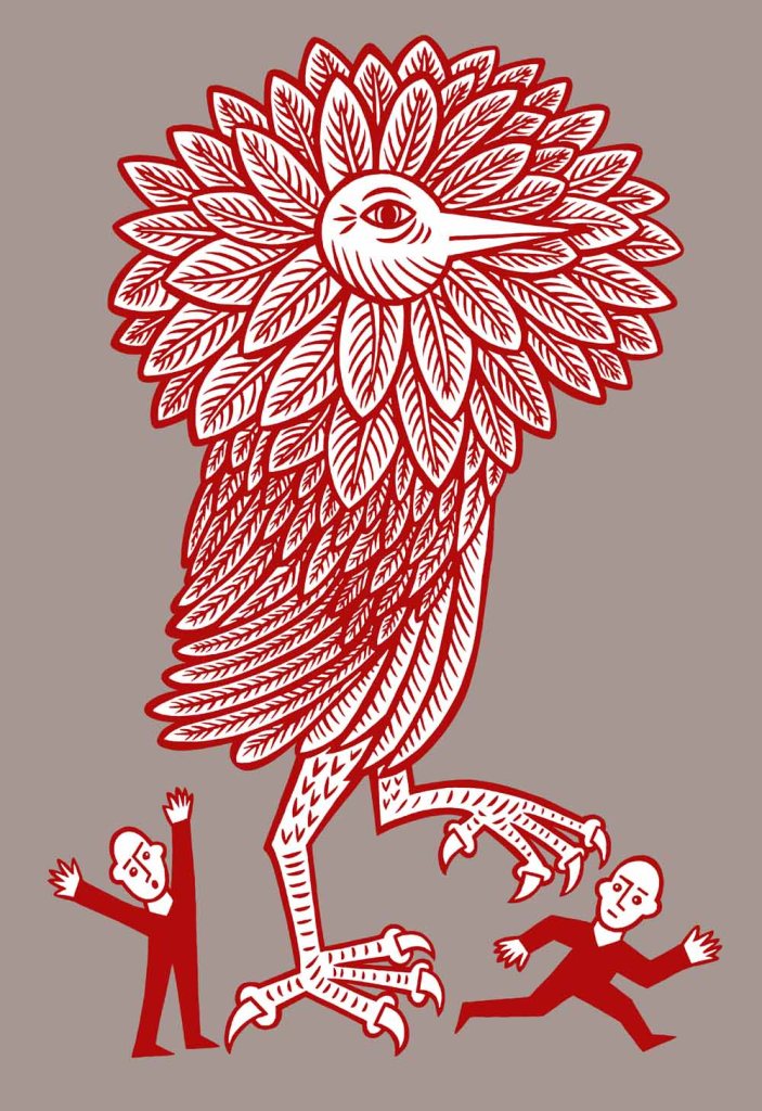 A little ruff today. A hand drawn editorial illustration.