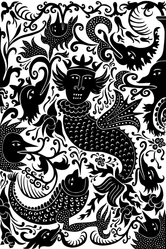 A page of various things. drawing