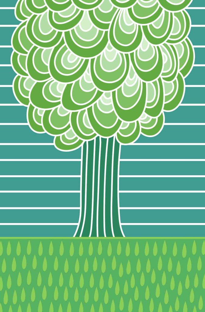 Trees are green stock illustration