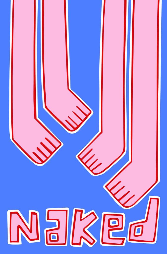 Naked stock illustration