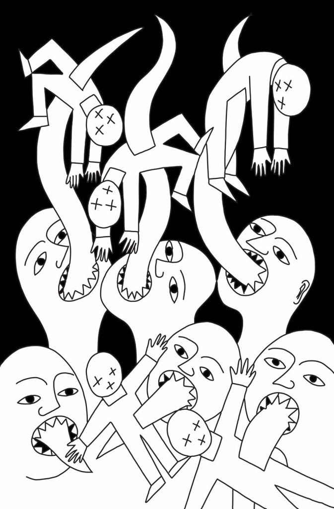 A good tongue lashing stock illustration