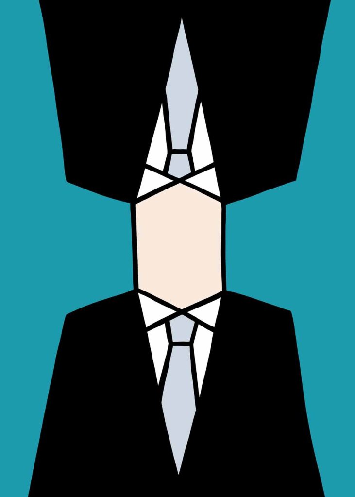 You and me are of one mind. stock illustration