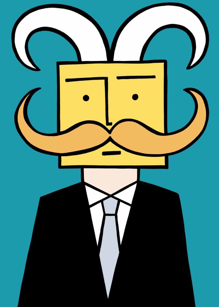 This may not be my face. stock illustration