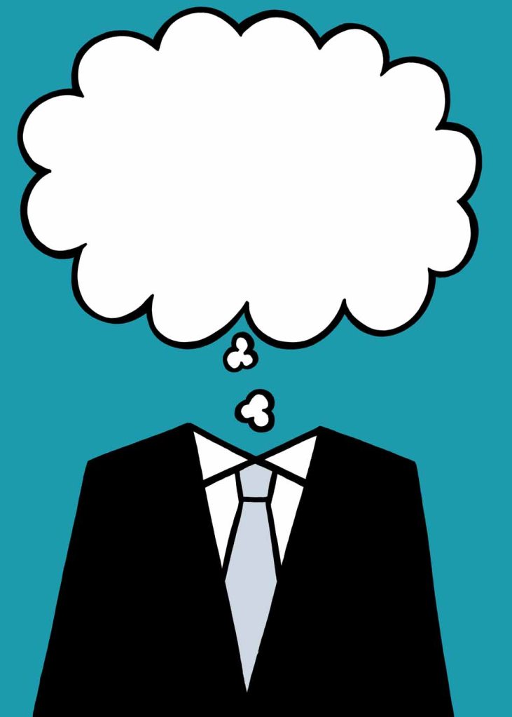 A little thought. stock illustration