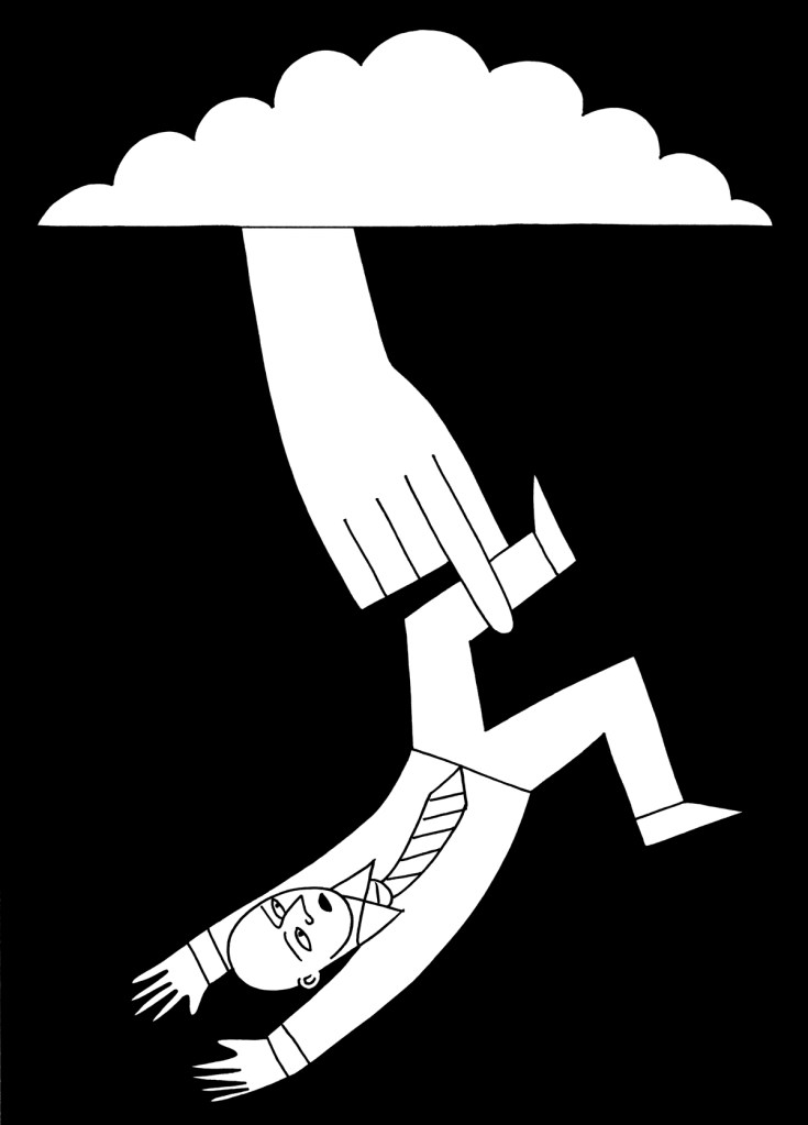 Picking it up. editorial stock illustration