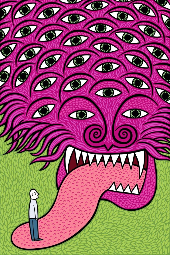 Passive observer . stock illustration