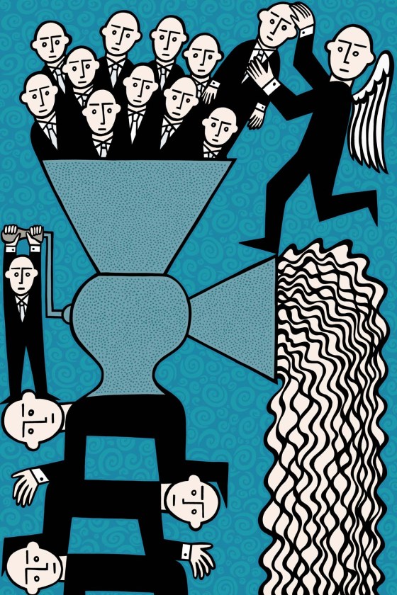 The daily grind. stock illustration