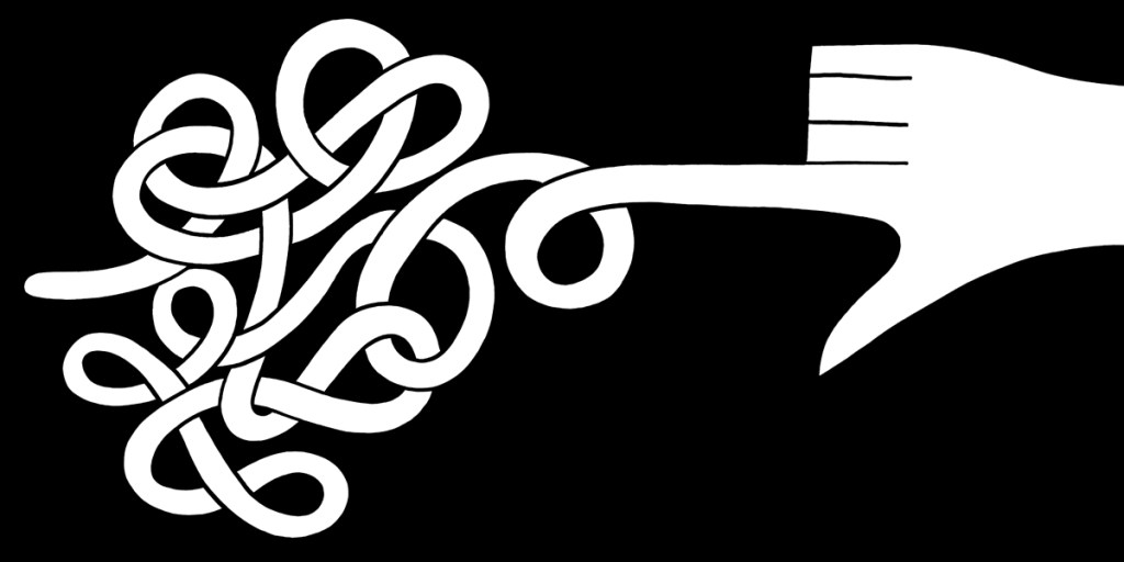 in knots today stock illustration