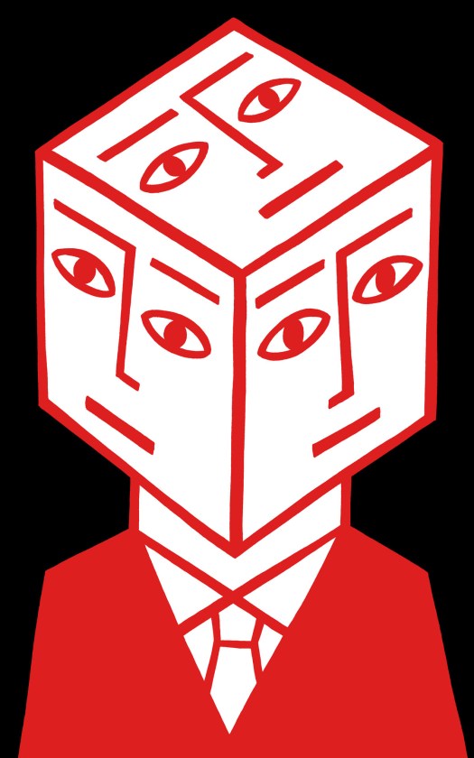 cube dude. stock illustration