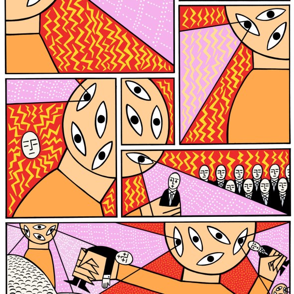 the take over. stock illustration