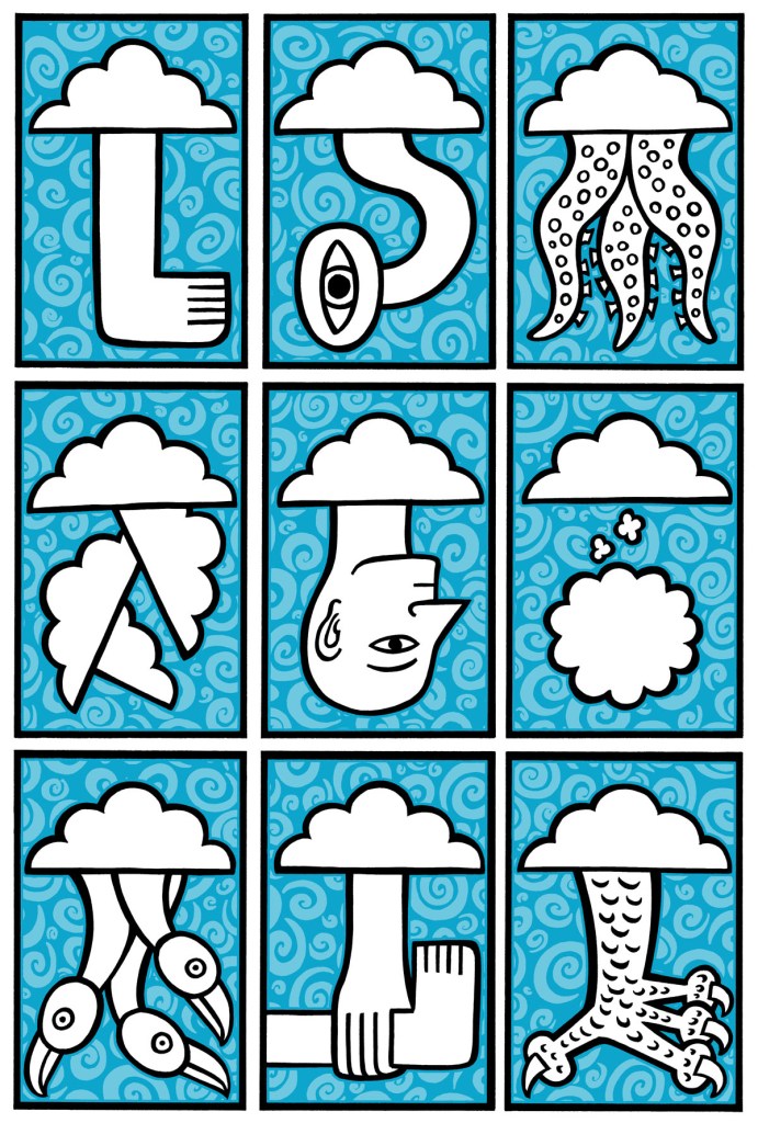 clouds today. stock illustration