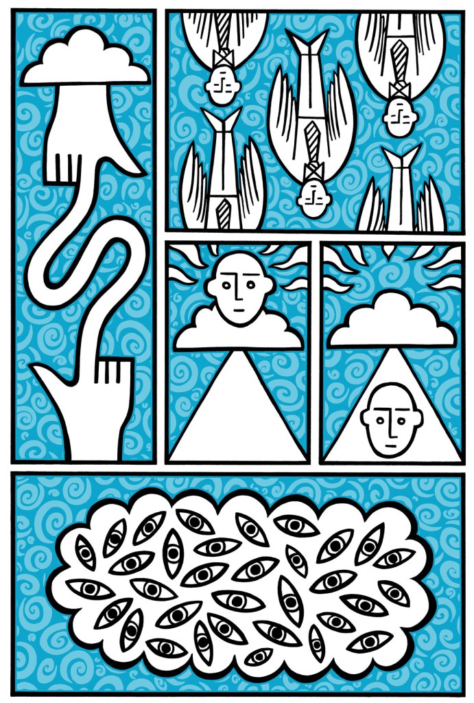 angels fall. stock illustration