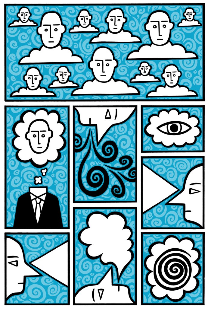 cloud 9 and 10. stock illustration