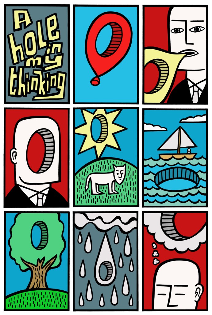 a hole in my thinking. stock illustration