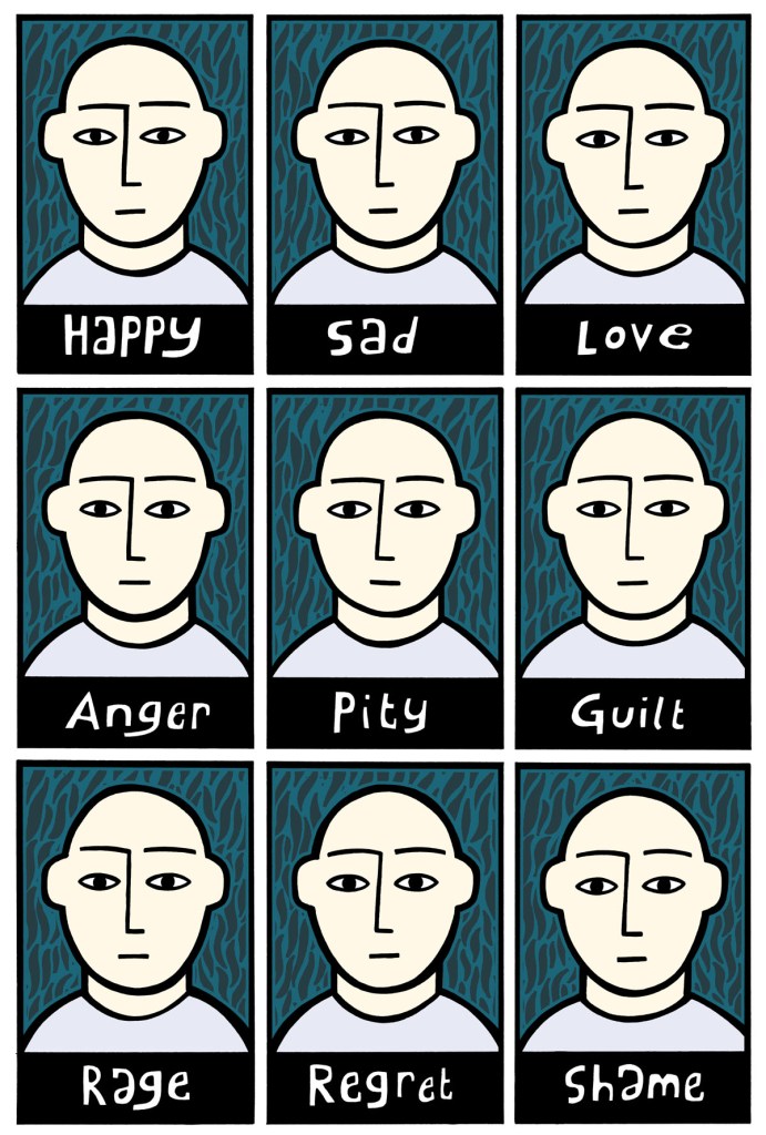 feelings. stock illustration