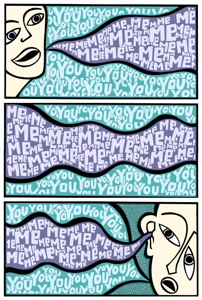 me and you. stock illustration