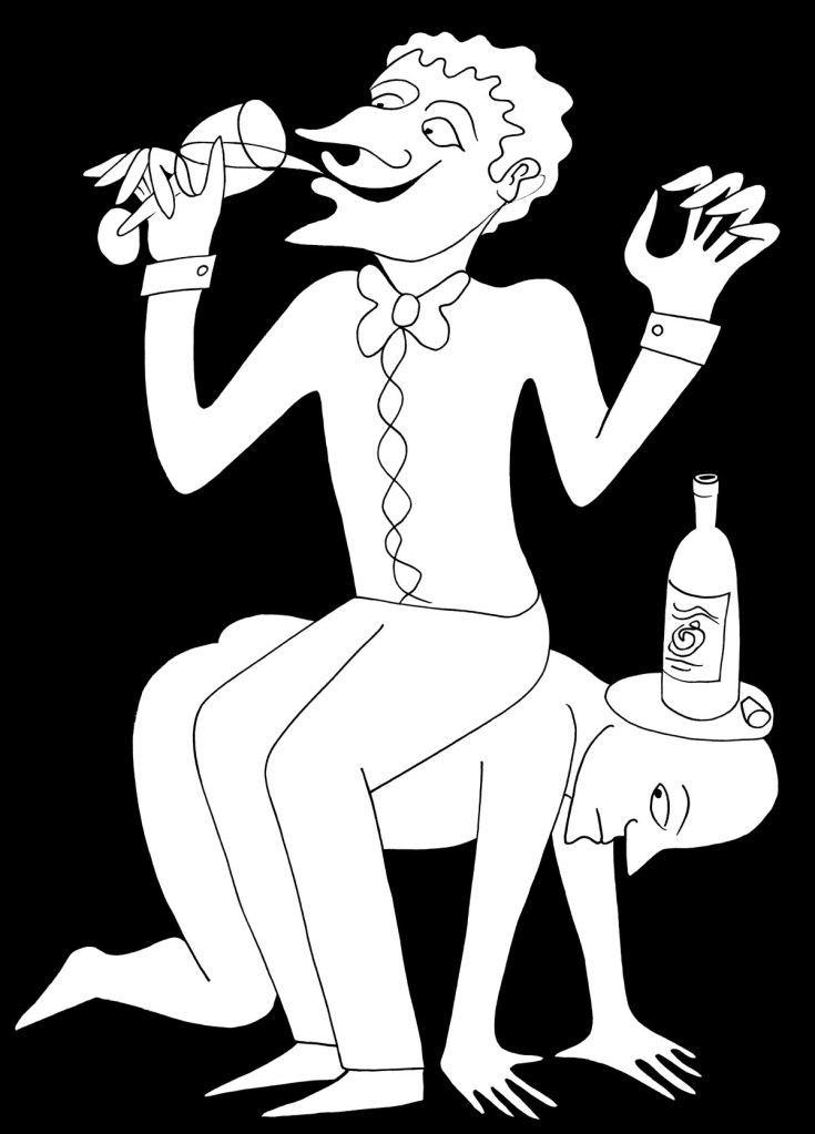 A nice glass of wine stock illustration