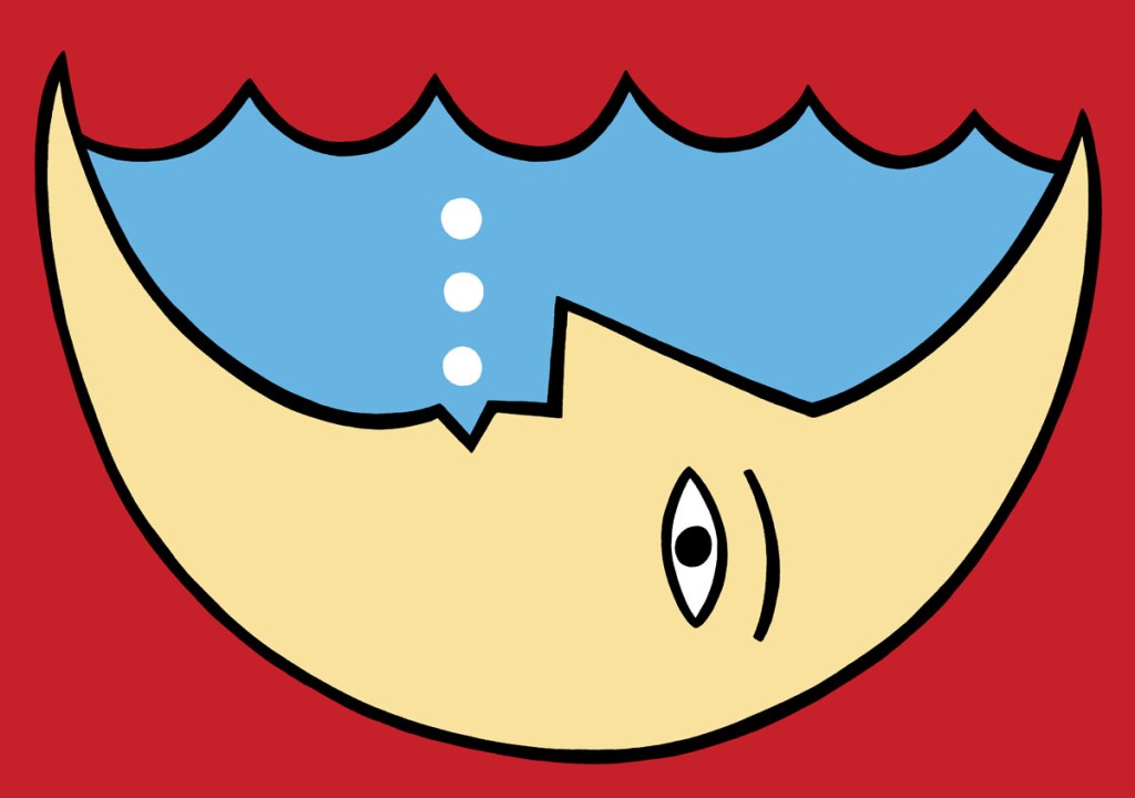 out of my depth stock illustration