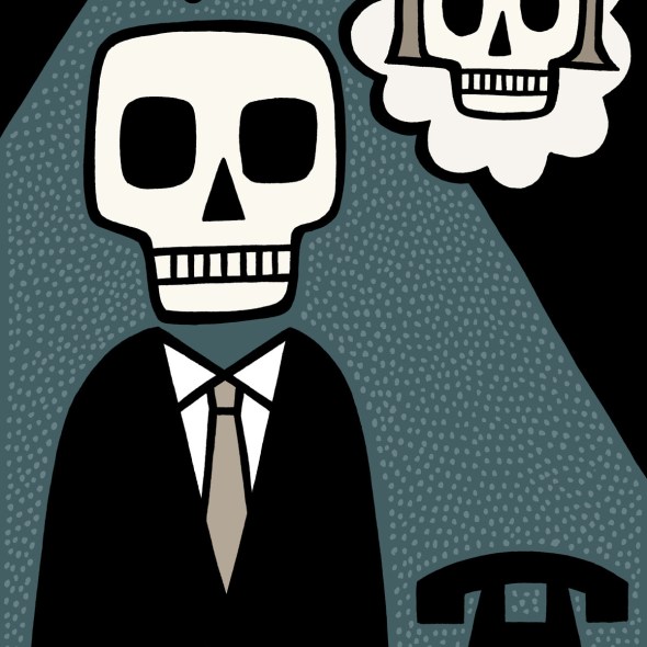 waiting for that call stock illustration