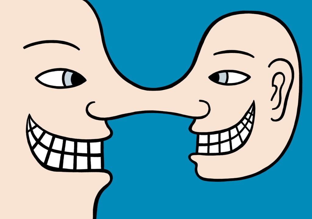 At the end of my nose